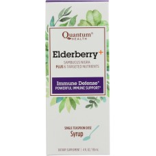 QUANTUM HEALTH: Elderberry Syrup Soothes & Quiets, 4 oz