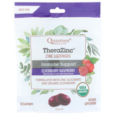 QUANTUM: Lozenges TheraZinc Elderberry Organic, 18 ea QUANTUM: Lozenges TheraZinc Elderberry Organic, 18 ea