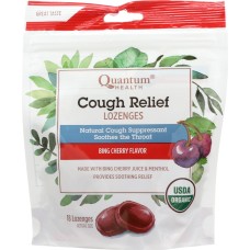 QUANTUM: Lozenges Cough Relief Cherry Organic, 18 ea