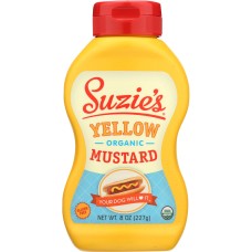 SUZIE'S: Organic Yellow Mustard, 8 oz