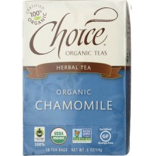 CHOICE TEA: Herbal Tea Organic Chamomile, 16 bg