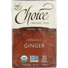 CHOICE TEA: Herbal Ginger Tea, 16 bg