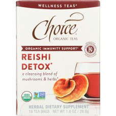 CHOICE TEA: Reishi Detox Mushroom Tea, 16 bg