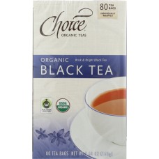 CHOICE TEA: Organic Black Tea, 80 bg