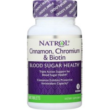 NATROL: Cinnamon Biotin Chromium, 60 tablets