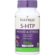 NATROL: 5-HTP Wild Berry Flavor 100 mg, 30 tablets