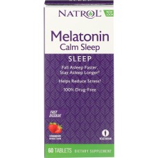 NATROL: Advanced Melatonin Calm Sleep Fast Dissolve Strawberry Flavor, 60 tablets