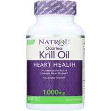 NATROL: Odorless Krill Oil 1000mg, 30 cp