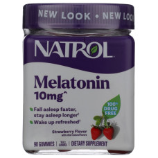 NATROL: Melatonin Gummies Sleep Support Strawberry 10mg, 90 pc NATROL: Melatonin Gummies Sleep Support Strawberry 10mg, 90 pc