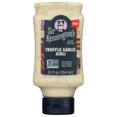 SIR KENSINGTON'S: Truffle Garlic Aioli Sauce, 12 fo