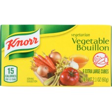KNORR: Vegetarian Vegetable Bouillon 6 Cubes, 2.1 Oz