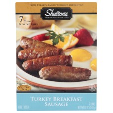 SHELTON'S POULTRY: Turkey Breakfast Sausage, 12 oz
