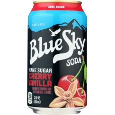 BLUE SKY: Cane Sugar Soda Cherry Vanilla 6-12oz, 72 oz