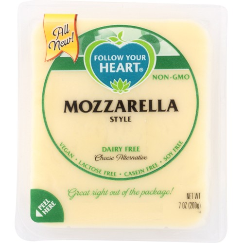 FOLLOW YOUR HEART Mozzarella Style Cheese Alternative Block, 7 oz
