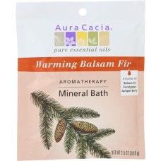 AURA CACIA: Aromatherapy Mineral Bath Warming Balsam Fir, 2.5 Oz