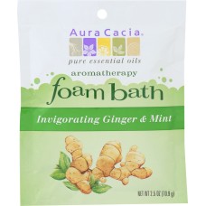 AURA CACIA: Foam Bath Invigorating Ginger & Mint, 2.5 oz