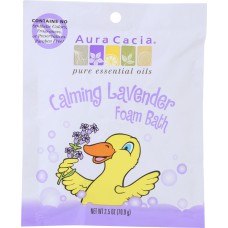 AURA CACIA: Lavender Essential Oil Calming Foam Bath, 2.5 oz