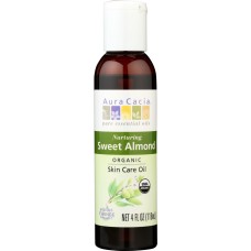 AURA CACIA: Organic Skin Care Oil Nuturing Sweet Almond, 4 oz