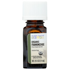 AURA CACIA: Aura Cacia Organic Frankincense Essential Oil, 0.25 oz