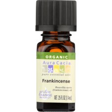 AURA CACIA: Aura Cacia Organic Frankincense Essential Oil, 0.25 oz