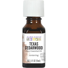 AURA CACIA: 100% Pure Essential Oil Texas Cedarwood, 0.5 Oz