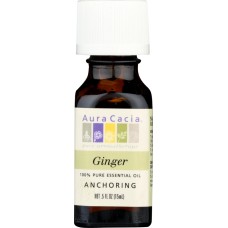 AURA CACIA: 100% Pure Essential Oil Ginger, 0.5 Oz