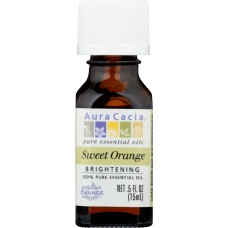 AURA CACIA: 100% Pure Essential Oil Sweet Orange, 0.5 Oz