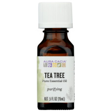 AURA CACIA: 100% Pure Essential Oil Tea Tree, 0.5 Oz