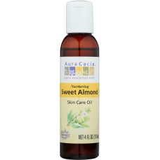 AURA CACIA: Natural Skin Care Oil with Vitamin E Nurturing Sweet Almond, 4 Oz