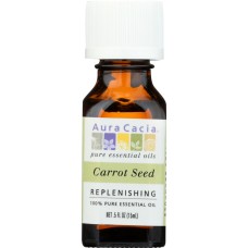AURA CACIA: 100% Pure Essential Oil Carrot Seed, 0.5 Oz