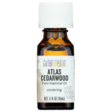 AURA CACIA: Oil Essential Cedarwood Atlas, 0.5 oz AURA CACIA: Oil Essential Cedarwood Atlas, 0.5 oz