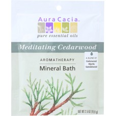AURA CACIA: Mineral Bath Cedarwood Meditating 2.5 oz