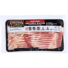 COLEMAN: Bacon Pork Uncured, 12 oz