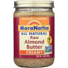 MARANATHA: Natural Raw Almond Butter Creamy, 16 oz