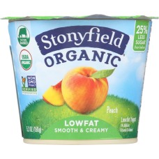 STONYFIELD: Low Fat Smooth and Creamy Peach Yogurt, 6 oz