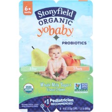 STONYFIELD: Yobaby Organic Peach and Pear Yogurt, 24 oz