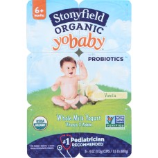 STONYFIELD: Organic Yobaby Vanilla Yogurt 6 Pack (4 oz each), 24 oz