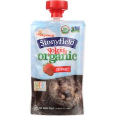 STONYFIELD: YoKids Squeeze Organic Lowfat Yogurt Strawberry, 3.7 oz