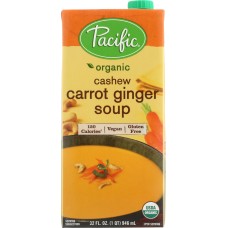 PACIFIC FOODS: Organic Cashew Carrot Ginger Soup, 32 oz