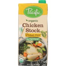 PACIFIC FOODS: Organic Unsalted Chicken Stock, 32 oz