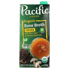 PACIFIC FOODS: Organic Chicken Bone Broth With Black Garlic and Shiitake Mushroom, 32 fo