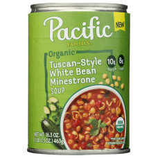 PACIFIC FOODS: Organic Tuscan-Style White Bean Minestrone Soup, 16.3 oz PACIFIC FOODS: Organic Tuscan-Style White Bean Minestrone Soup, 16.3 oz