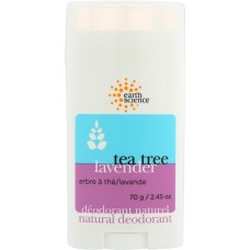 EARTH SCIENCE: Deodorant Tea Tree Lavender, 2.45 oz