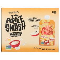 APPLE SMASH:  Apple and Oats Applesauce 8Pc, 33.6 oz
