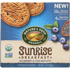 NATURES PATH: Sunrise Blueberry & Chia Breakfast Biscuits, 7 oz