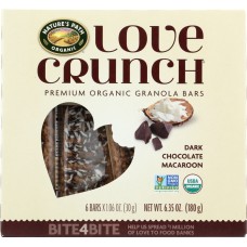 NATURES PATH: Love Crunch Dark Chocolate Macaroons Bar, 6.35 oz