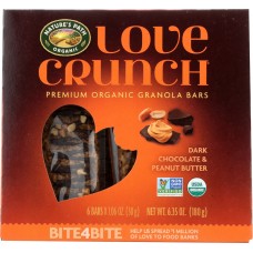 NATURES PATH: Love Crunch Dark Chocolate Peanut Butter Bar, 6.35 oz