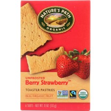 NATURE'S PATH: Unfrosted Berry Strawberry Toaster Pastries, 11 oz
