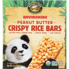 NATURES PATH: Envirokidz Organic Crispy Peanut Butter Rice Bars, 6 oz