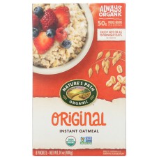 NATURE'S PATH: Organic Instant Hot Oatmeal Original 8 Packets, 14 oz